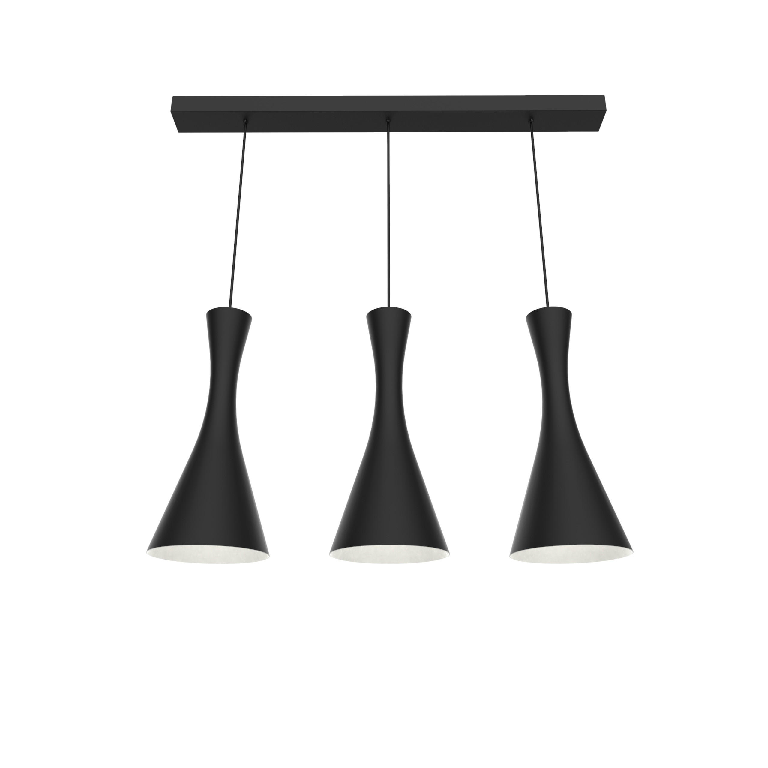 Lumicom Hängeleuchte Schwarz 100x120x20 cm