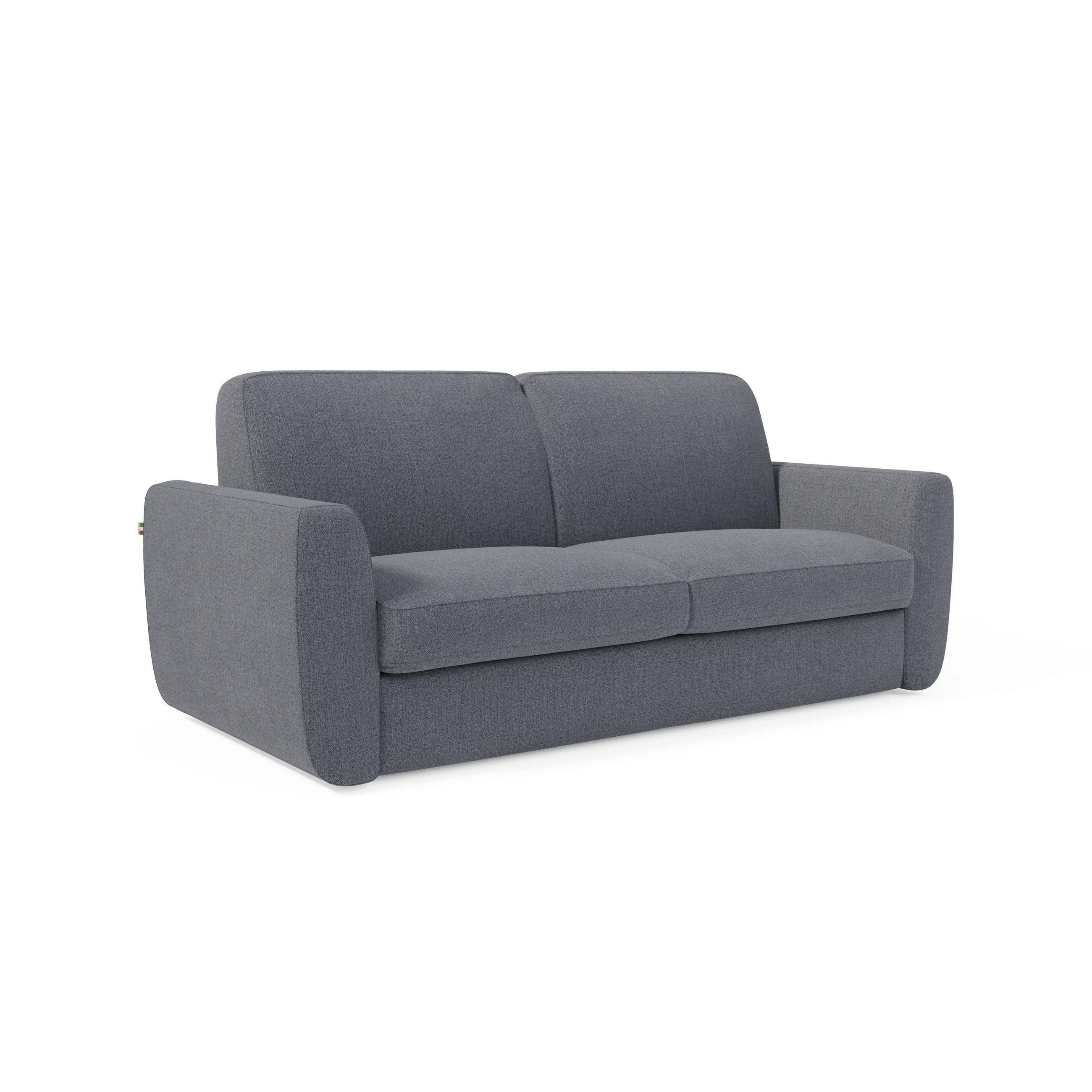 SCHLAFSOFA Leonida - Blau, Metall (222/92/98cm) - Divani.store