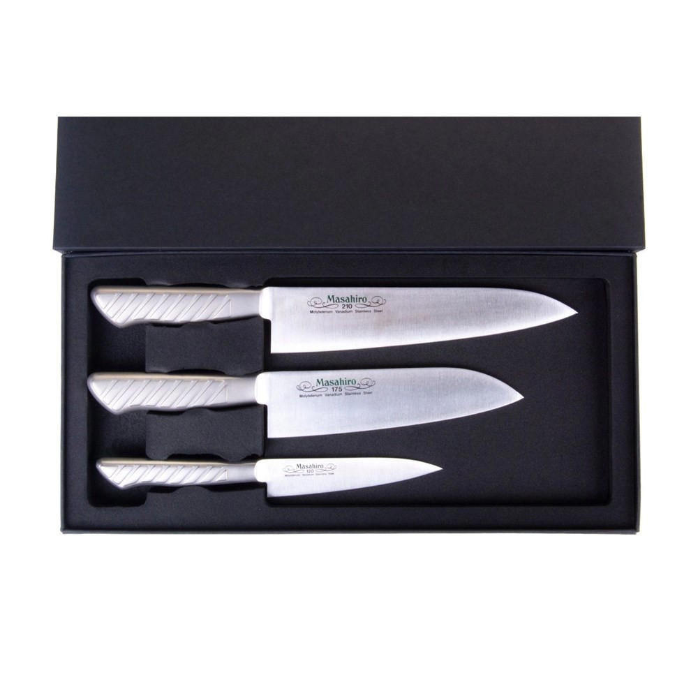 MESSERSET Silber 30/10/30 cm 136112302BBOMC - Silberfarben, Metall - Masahiro 