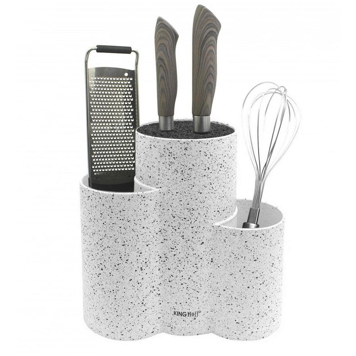 MESSERBLOCK Silber 22/10/22 cm KH1585 - Silberfarben, Kunststoff (10/22/22cm) - Kinghoff 