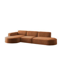 ECKSOFA Palma In Noel - Rot, Holzwerkstoff/Textil (296/165cm) - Fun Möbel