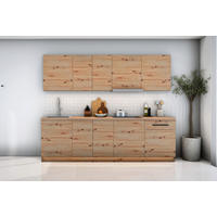 KÜCHENZEILE Nexa Woodline – 260 cm – K19-G260 - Hellbraun/Eiche Artisan, Holzwerkstoff (260/210/47cm) - ROYAL24_MARKT