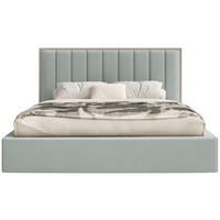 POLSTERBETT Togents Salbeigrün mit Veloursbezug und LED, 180x200 cm - Hellgrün, Textil (180/200cm) - Selsey