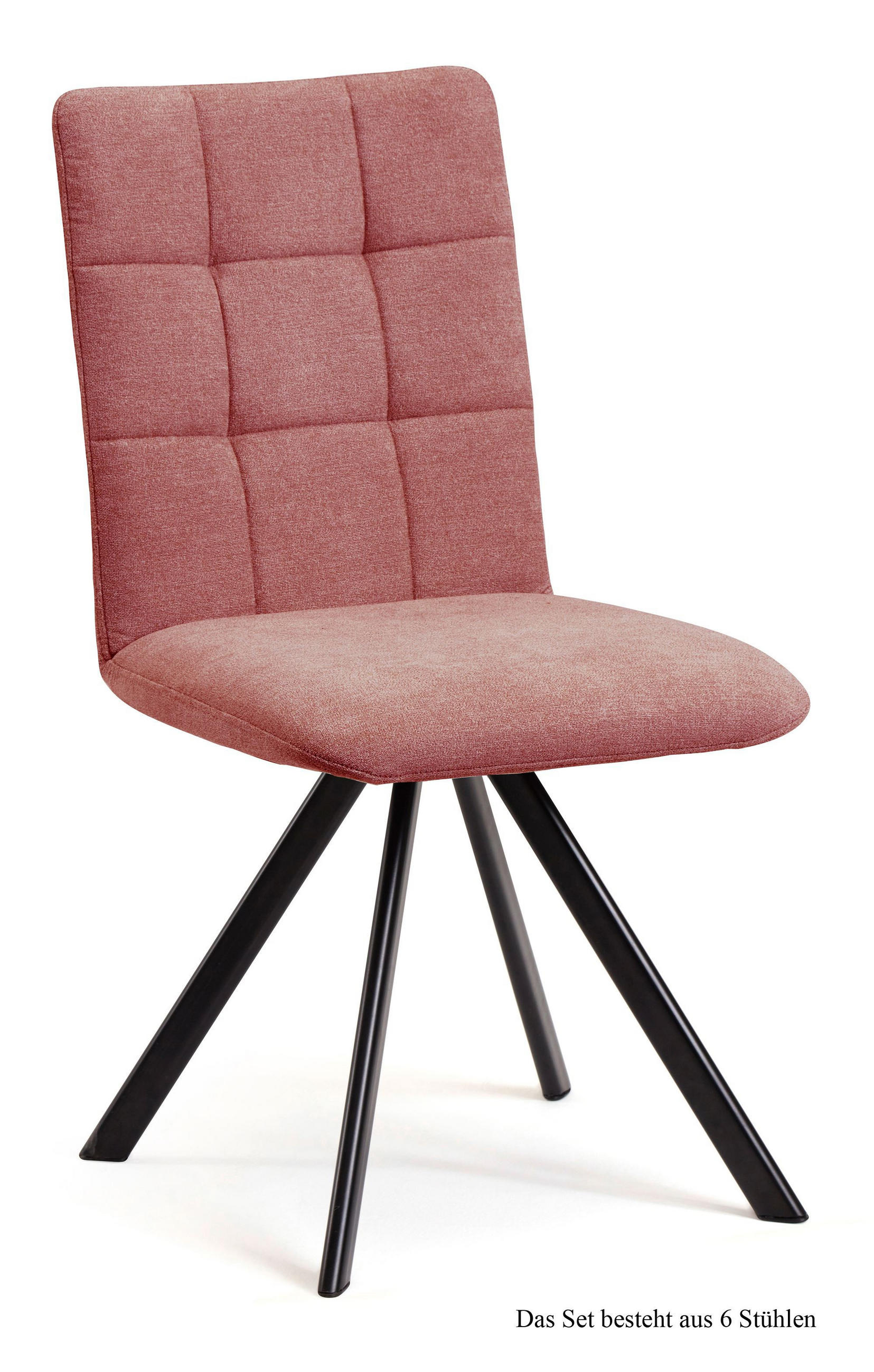 ESSZIMMERSTUHL (6er-Set) Dayla 47x91x60 Schwarz/Rosewood - Dunkelrosa/Schwarz, Kunststoff (60/91/47cm) - 58aufmkessel