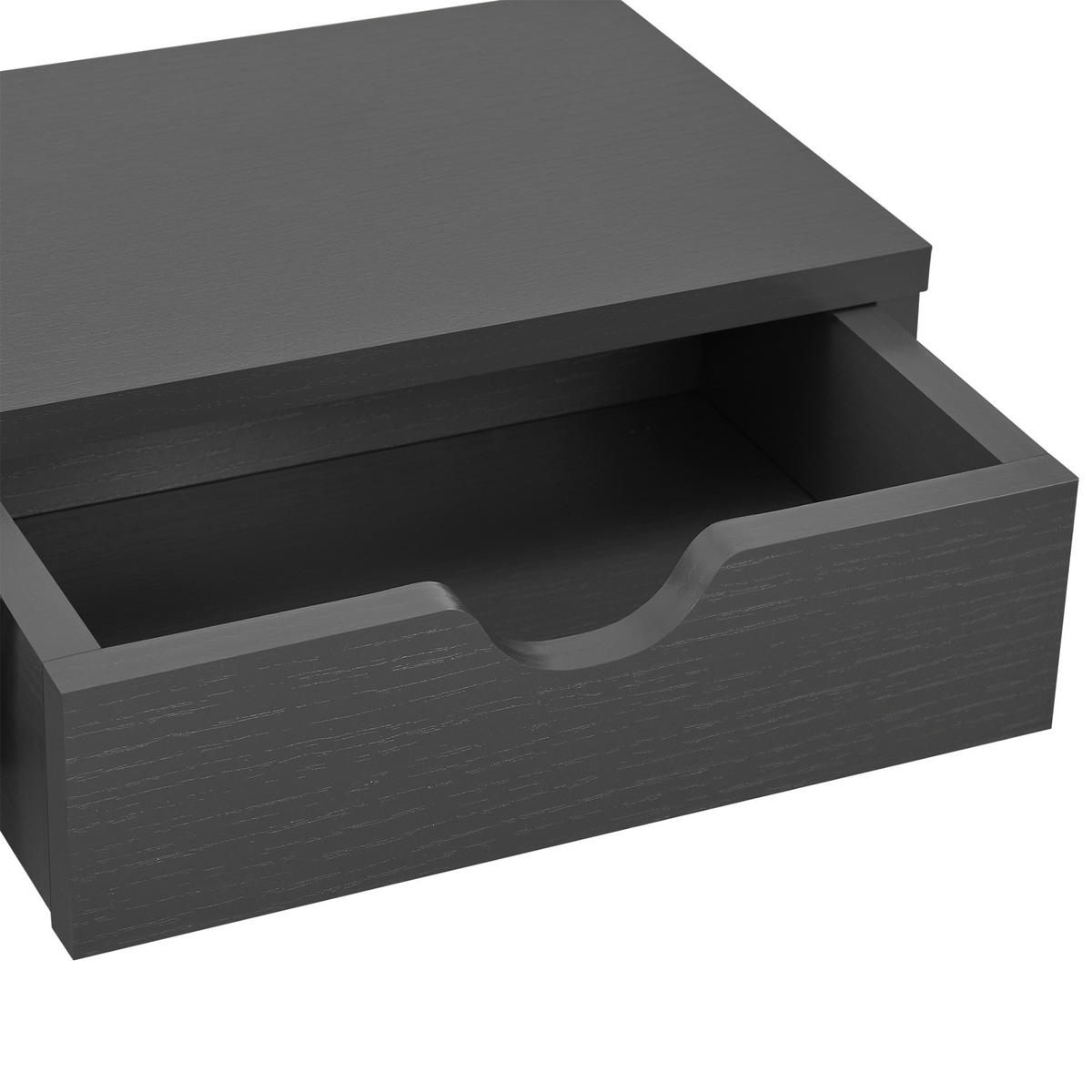 MONITORSTÄNDER Mänttä - Dunkelgrau, Holzwerkstoff (18/50/13cm) - [en.casa]