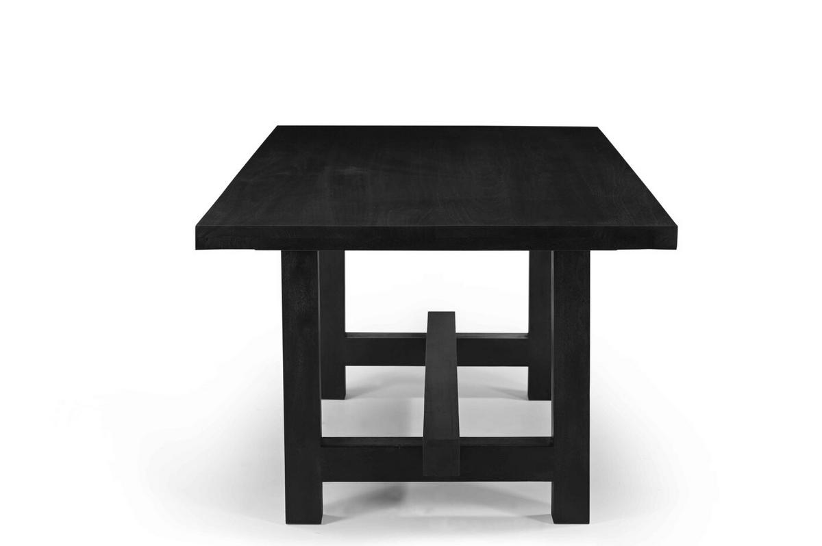 ESSTISCH aus Mangoholz 240cm, schwarz - Schwarz, Holz (240/100/76cm) - Giga Meubel