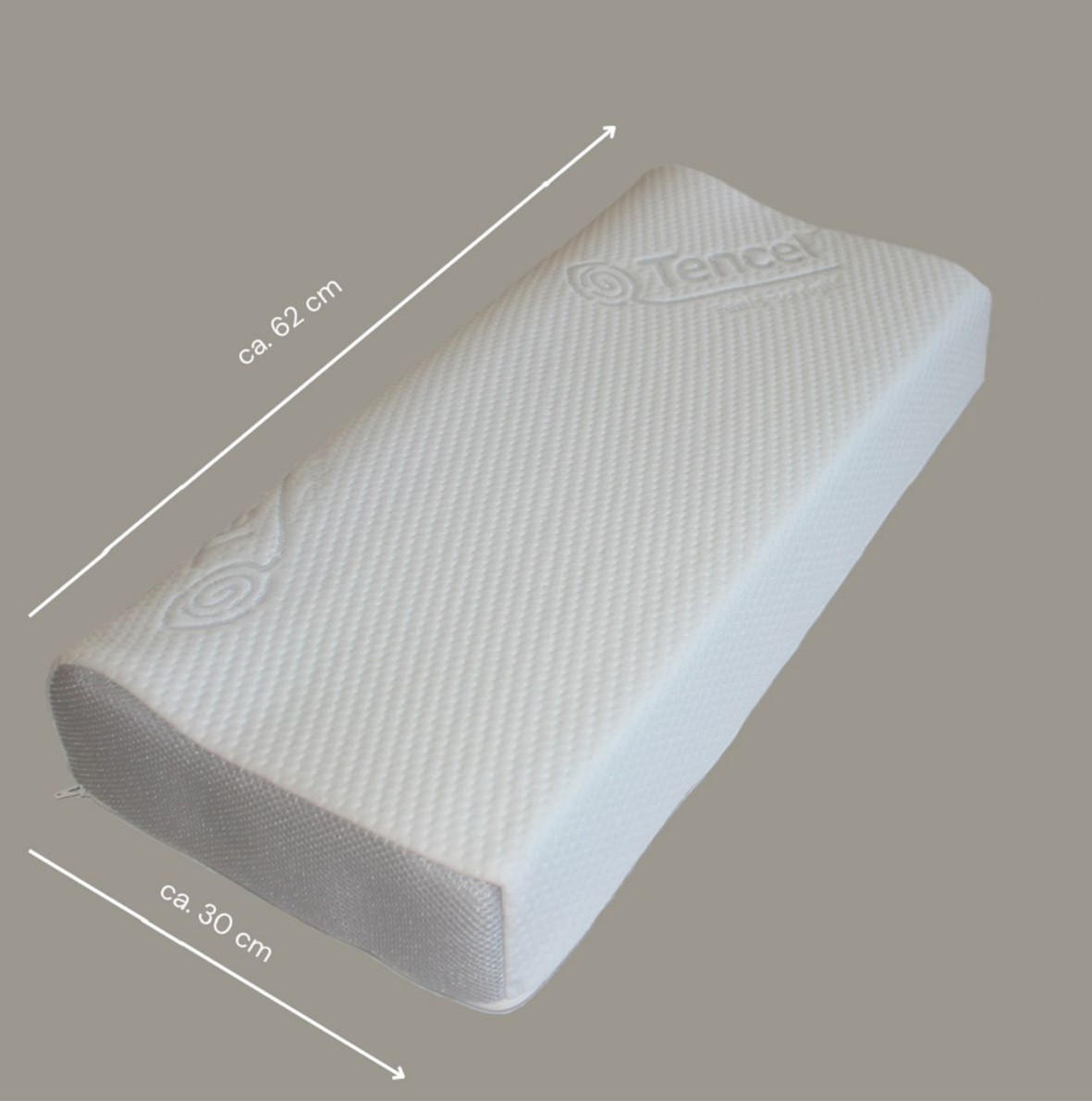 NACKENSTÜTZKISSEN Beasleep VI Eucafeelschaum - Weiß, Textil (30/62cm) - Bonvionn