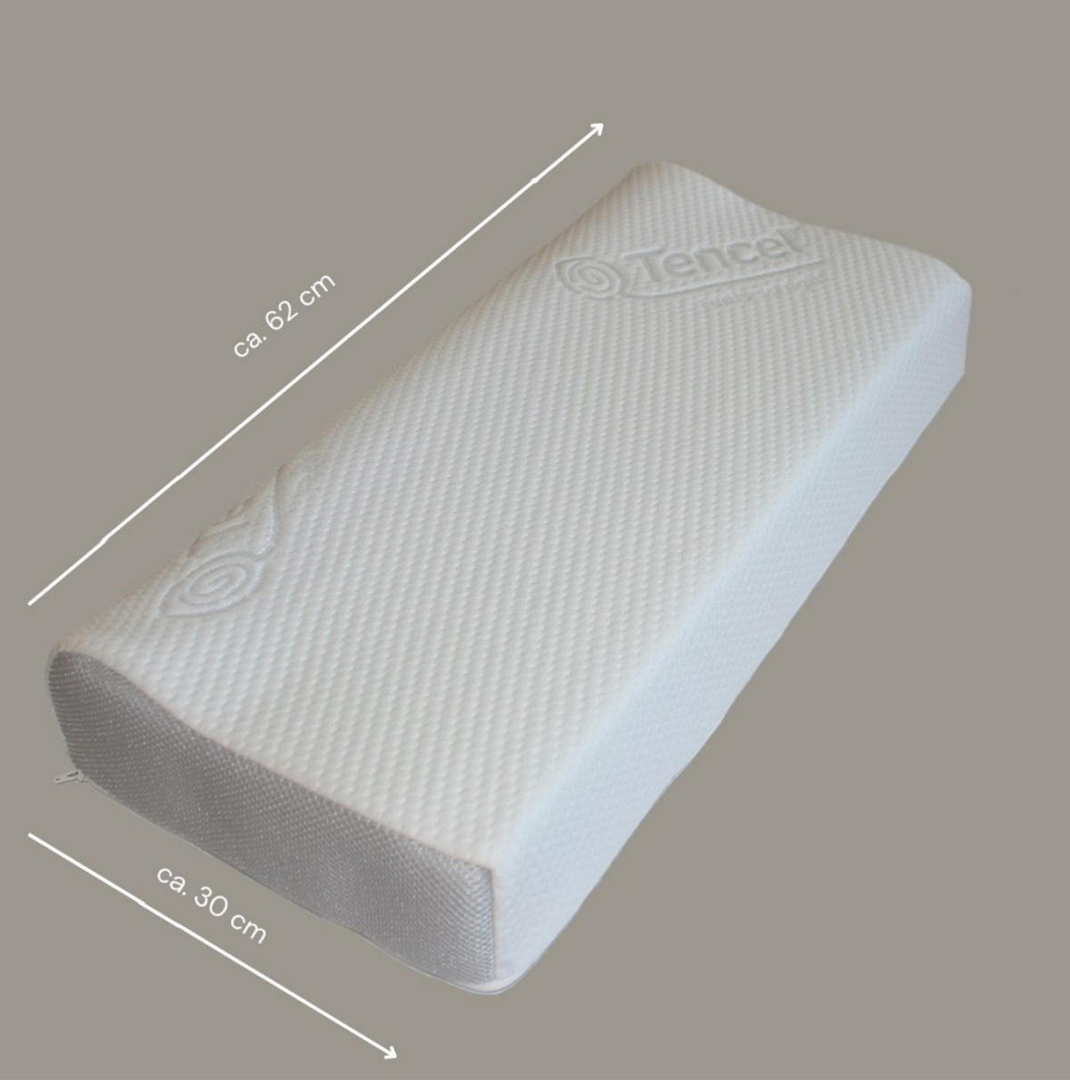 NACKENSTÜTZKISSEN Beasleep VI Eucafeelschaum - Weiß, Textil (30/62cm) - Bonvionn