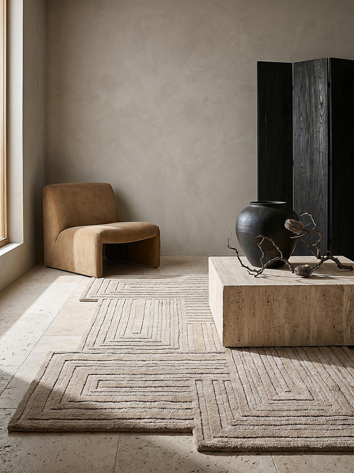 WOLLTEPPICH LEVEN, geometrisch, Natur, 160 x 230 cm - Beige, Textil (230/160cm) - KADIMA DESIGN