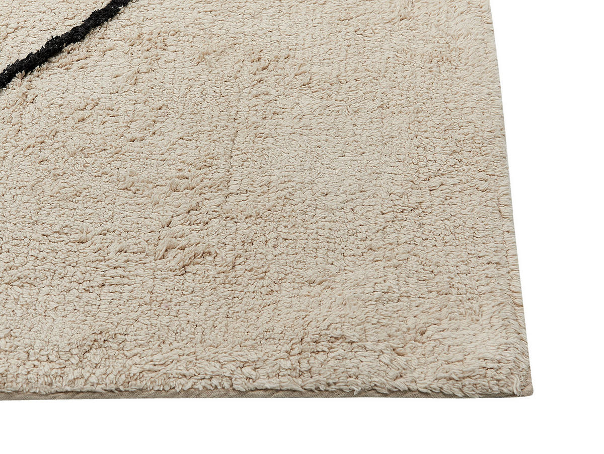 KURZFLOR-TEPPICH Bayir 230/160 cm - Beige, Textil (160/230cm) - Beliani