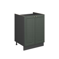 SKŘÍŇKA POD DŘEZ Fame-Line, Zelená zlatá země/Antracit, 60 cm - antracitová/zelená barva, kompozitní dřevo (60/82/51.6cm) - Vicco