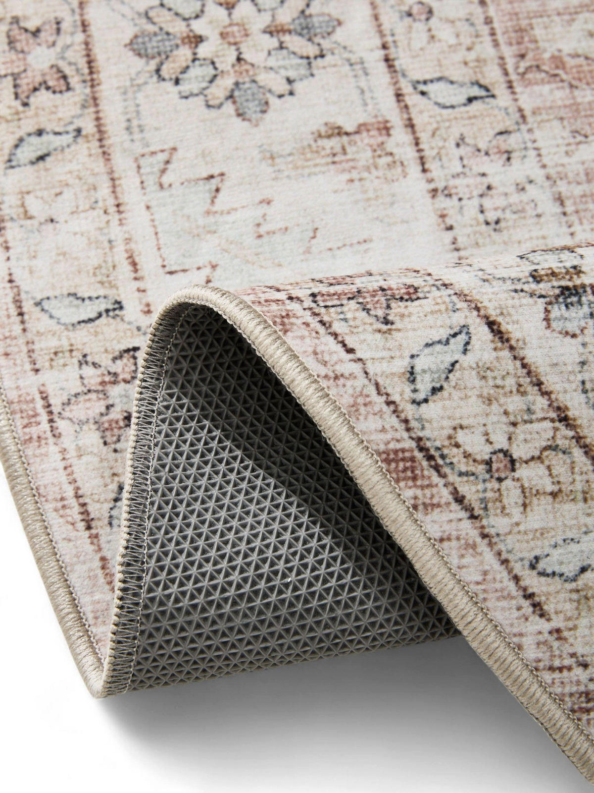 VINTAGE-TEPPICH George waschbar ø 160 cm rund - Rosa, Kunststoff (160/160cm) - benuta