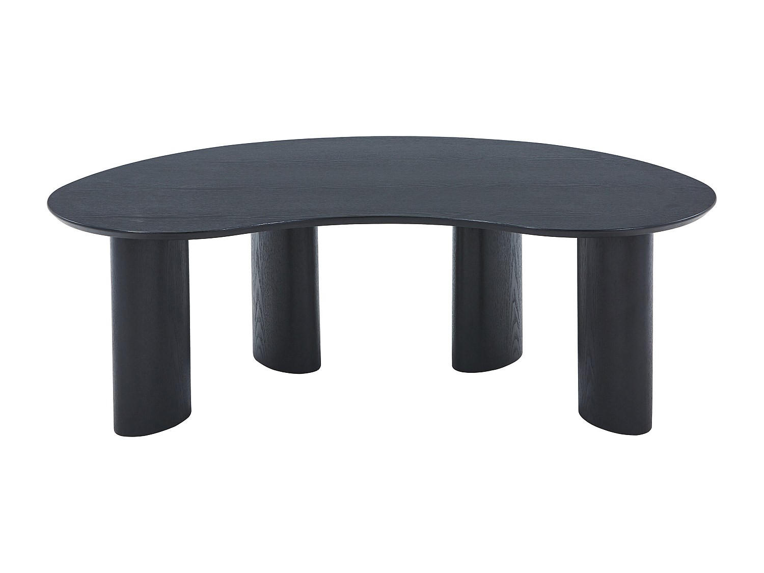 COUCHTISCH mit Eschenfurnier - Schwarz - CALYNOR - Schwarz, Holz (120/70/40cm) - Vente-Unique