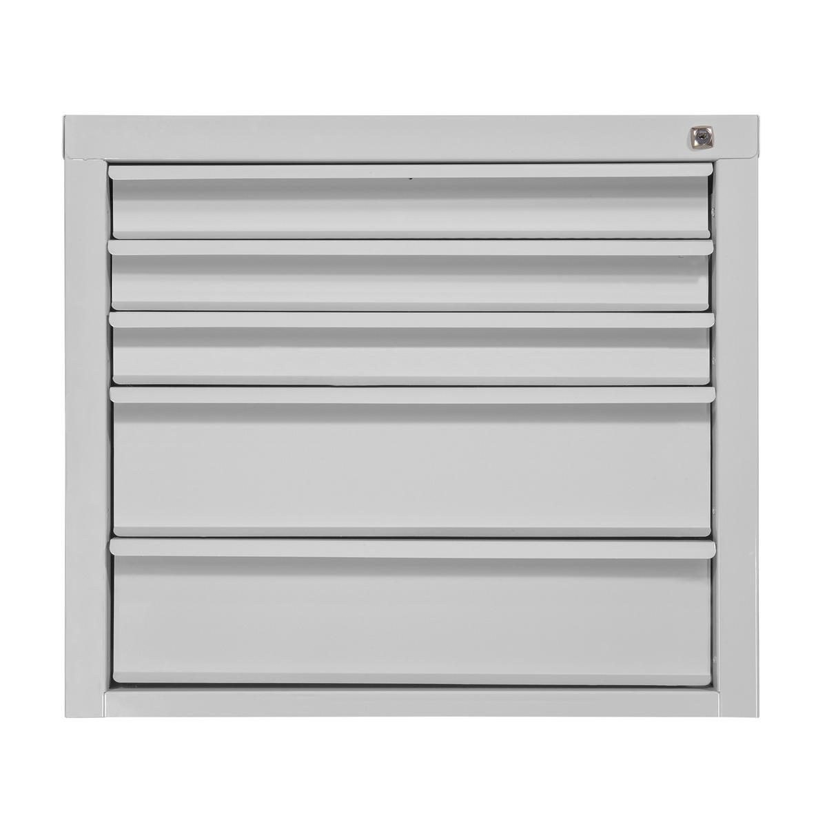SCHUBLADENSCHRANK Kobra mit 5 Schubladen 60x70x43,5cm Lichtgrau - Grau, Metall (70/60/44cm) - PROREGAL