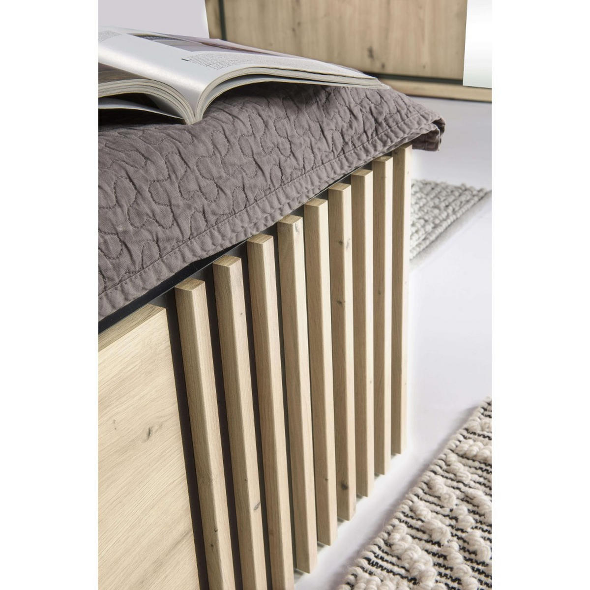 BETT Caya mit Bettkasten, 140x200 cm, Eiche Artisan - Eiche Artisan, Holzwerkstoff (140/200cm) - Beautysofa