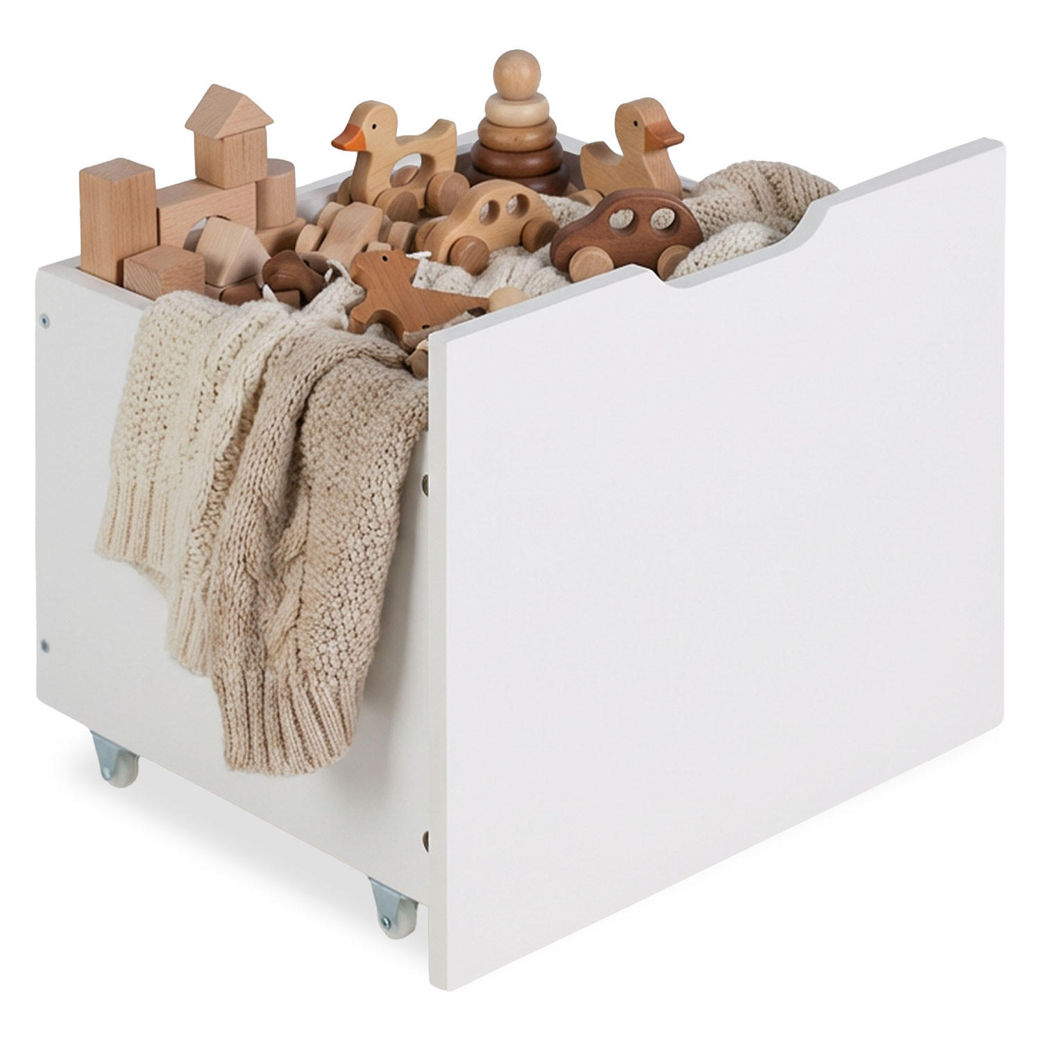 BETTSCHUBKASTEN Weiß 48/42/43 cm - Weiß, Holz - Homestyle4u