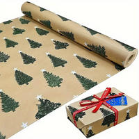 GESCHENKPAPIER – Weihnachts-Geschenkpapier – 43 x 300 cm – Braun - Braun, Papier (4/4/43cm)