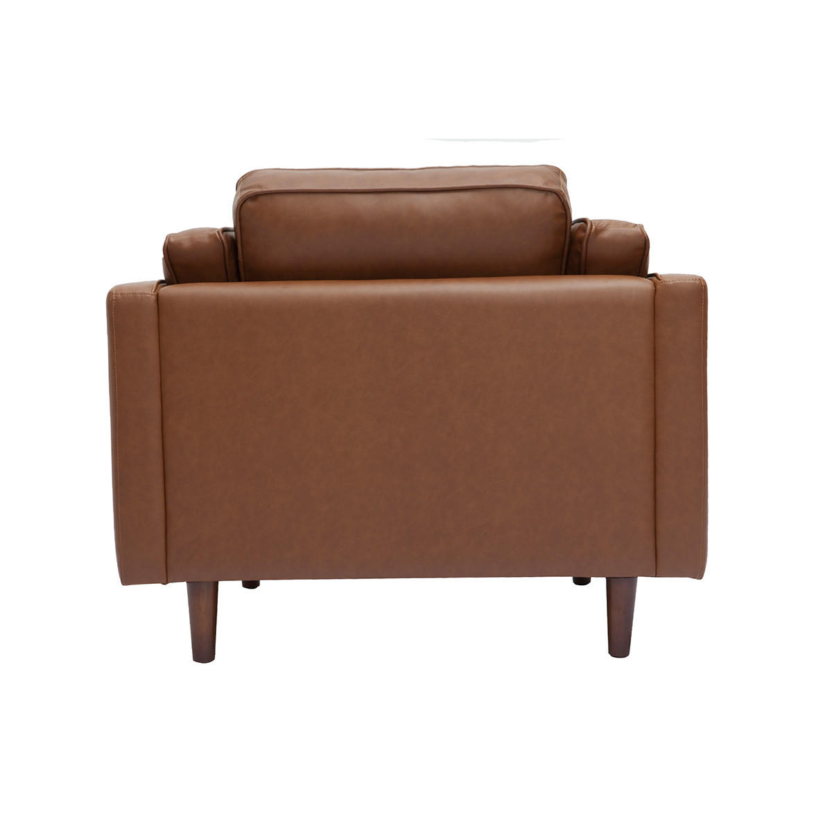 LEDERSESSEL Braunes BÙffelleder BRADLEY - Braun, Textil (93/86/103cm) - Miliboo