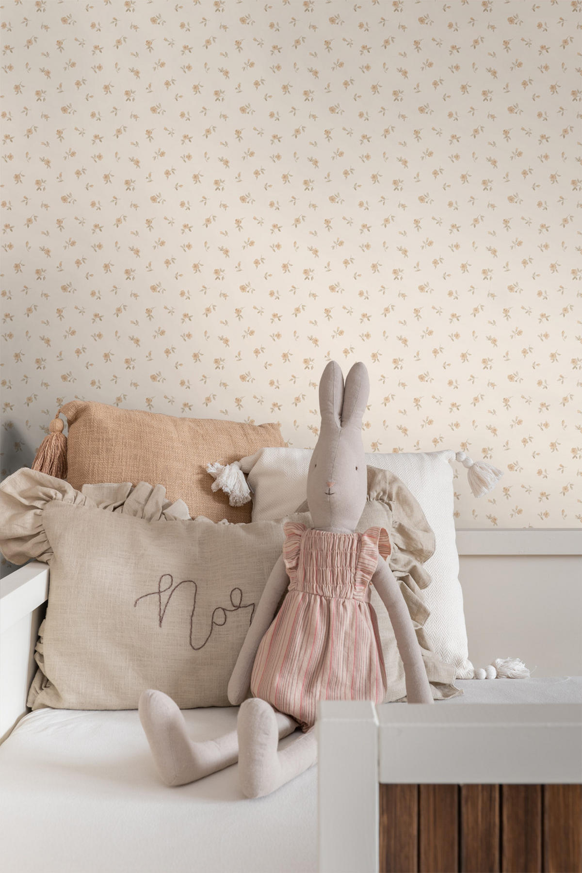 TAPETE Blumenmuster 53 cm x 10.05 m - Beige, Papier (53/0.1cm) - ESTAhome