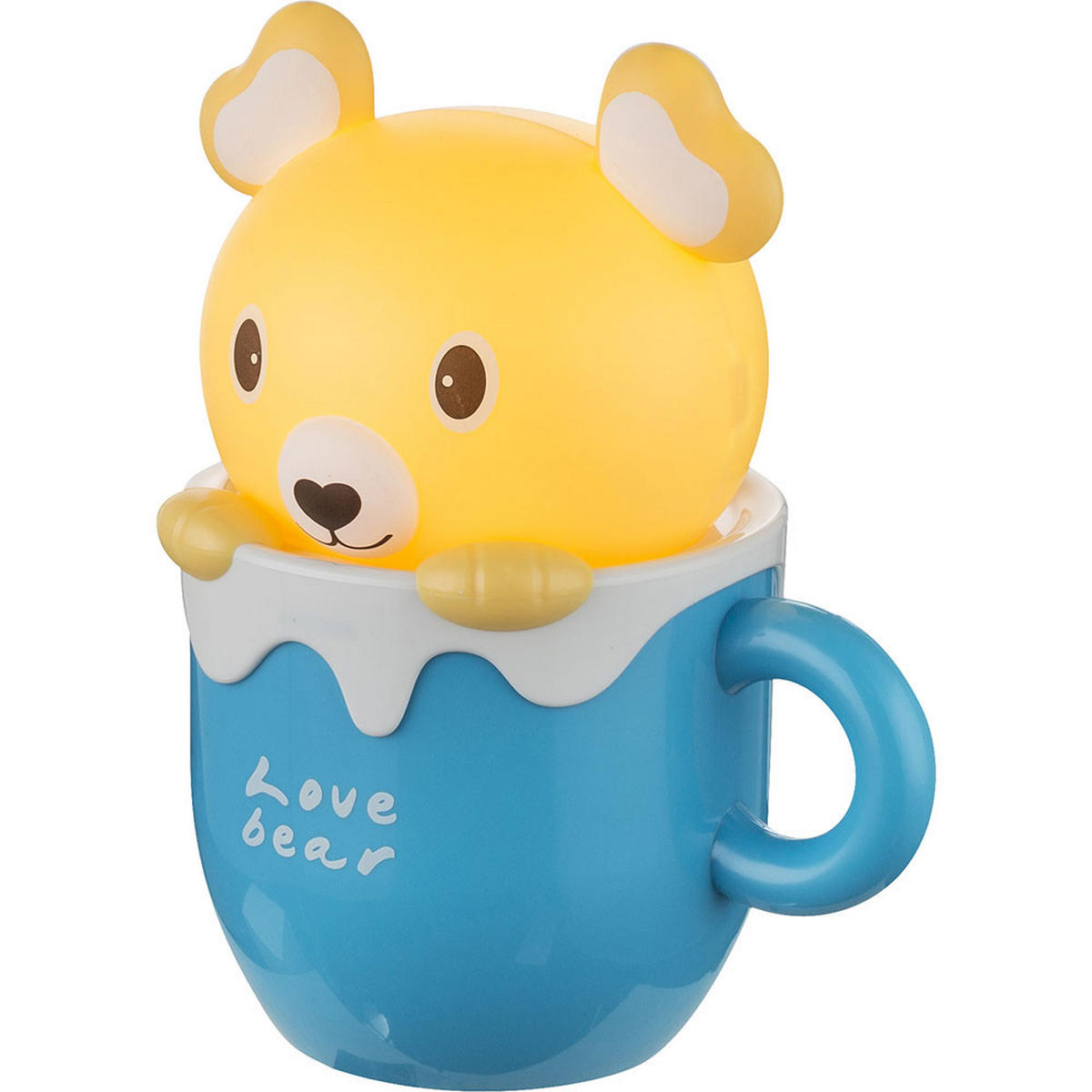 LED KINDERTISCHLEUCHTE Kunststoff Blau Gelb - Blau, Kunststoff (15.5/11.5/19.5cm) - Globo Lighting