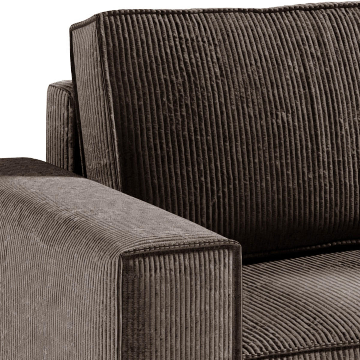 ECKSOFA Isaac 4 Sitzplätze Braun - Braun, Holzwerkstoff (294/185cm) - Petits-meubles