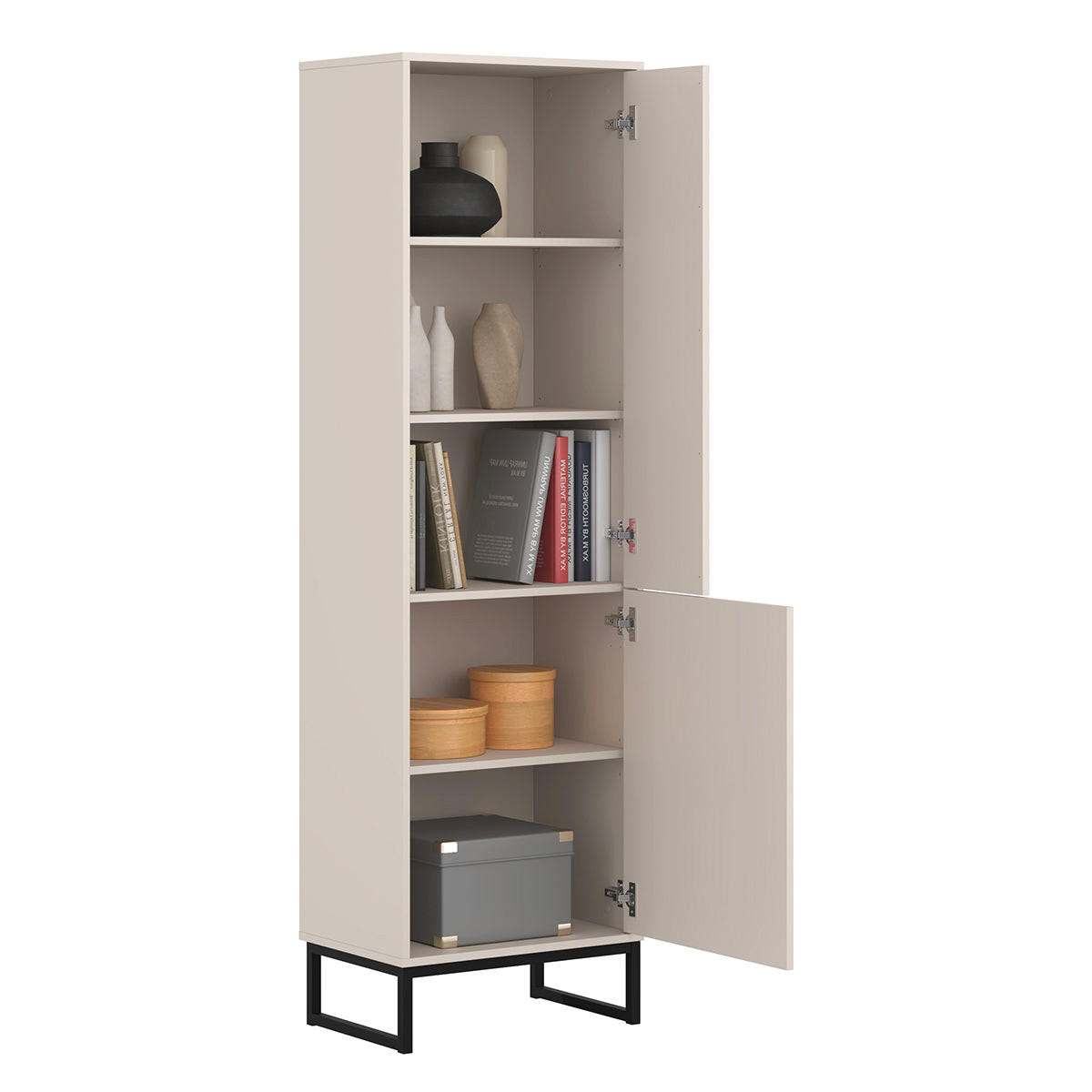 REGÁL NA KNIHY Loa Kašmír - kašmírová, kompozitné drevo (53.5/180/36.5cm) - Petits-meubles