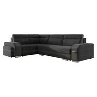 ECKSOFA Assan, Seite: Links - Chromfarben/Dunkelgrau, Holz/Kunststoff (305/205cm) - MIRJAN24