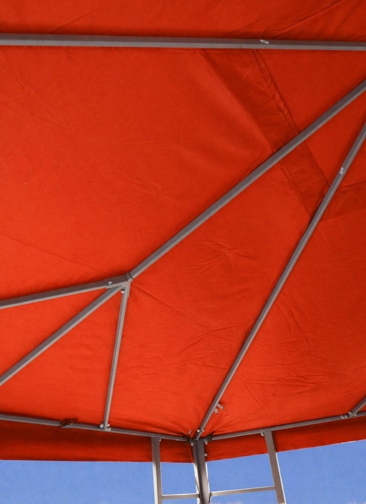 RANKPAVILLON 3x3m Terra / Rotorange RAL 2001 - Terracotta, Metall (300/256/300cm) - QUICK STAR