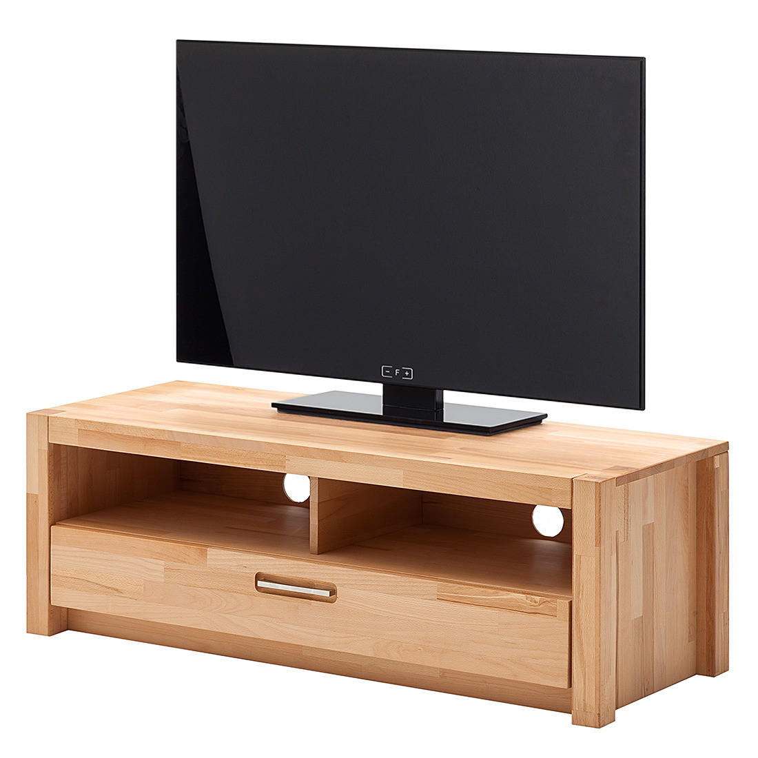 TV-LOWBOARD - Kernbuche massiv - Kernbuche, Holz (125/43/46cm) - home24