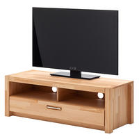 TV-LOWBOARD - Kernbuche massiv - Kernbuche, Holz (125/43/46cm) - home24