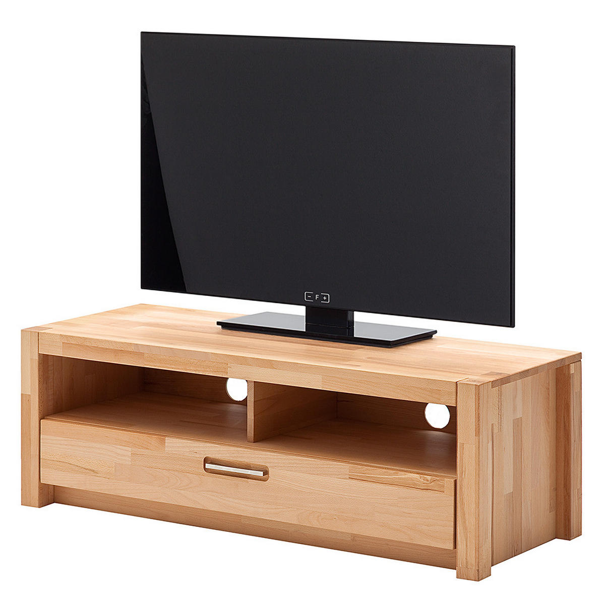 TV-LOWBOARD - Kernbuche massiv - Kernbuche, Holz (125/43/46cm) - home24