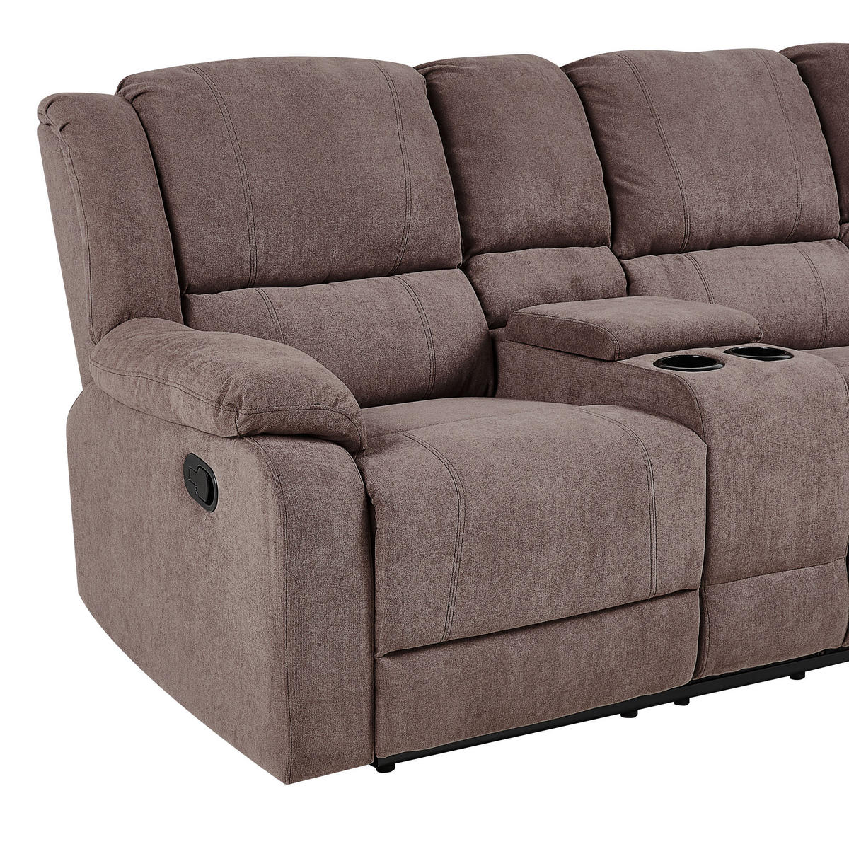 ECKSOFA Polsterbezug Taupe Rokke - Taupe, Textil (229/196cm) - Beliani