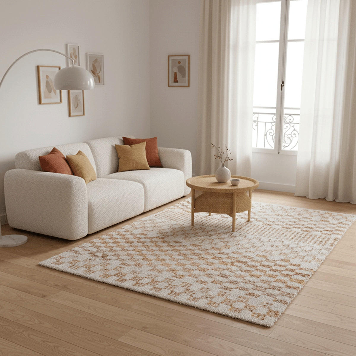 TEPPICH Hochflor, weich terracotta - Terracotta, Textil (120/170cm) - AFK Living