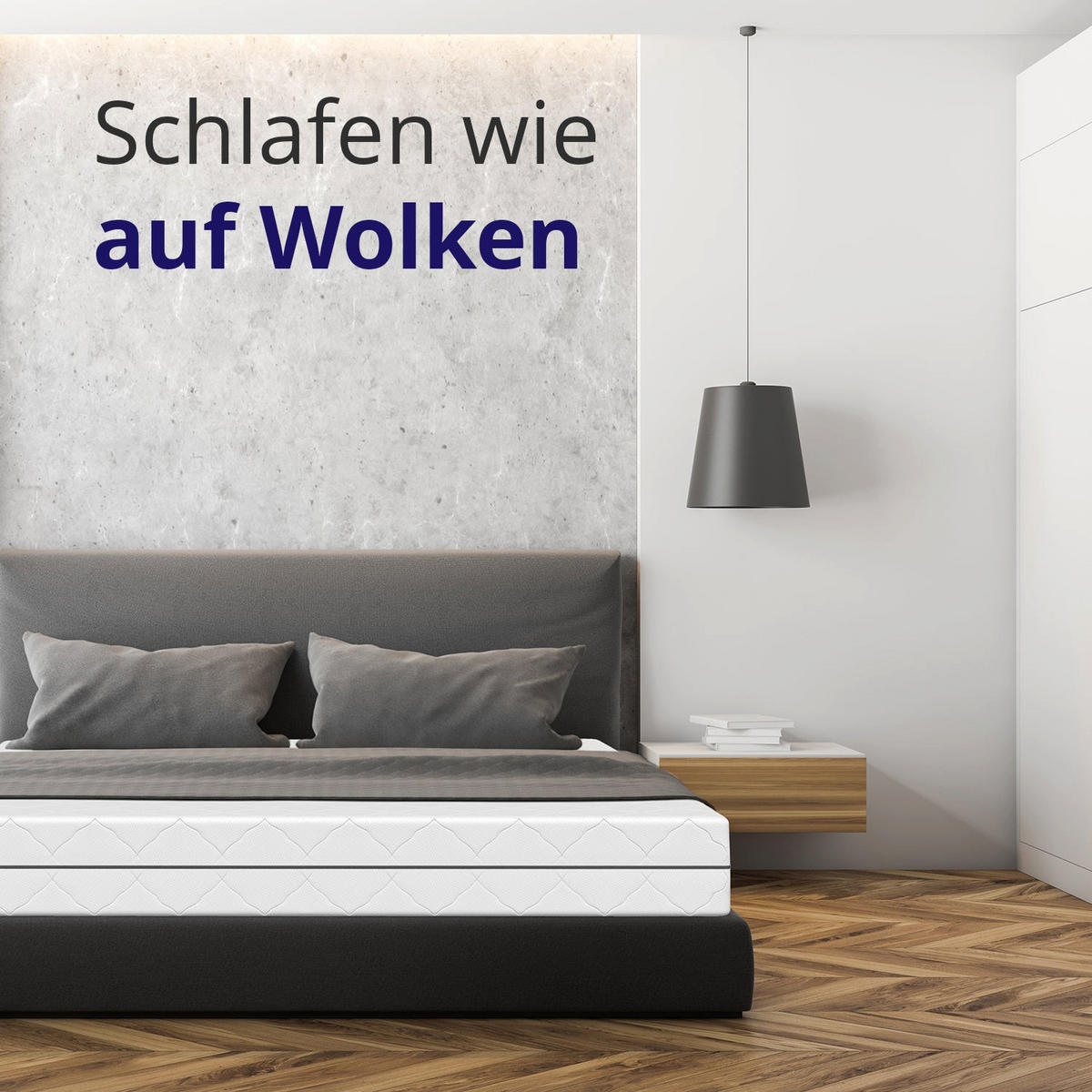 MATRATZE 120x200 mit Taschenfederkern - H2 H3 - 21 cm Höhe - 7-Zonen - Weiß, Textil (120/200cm) - Mister Sandman