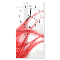 WANDUHR 30x60 cm - Limes - Rot, Glas (30/60/0.4cm) - TULUP