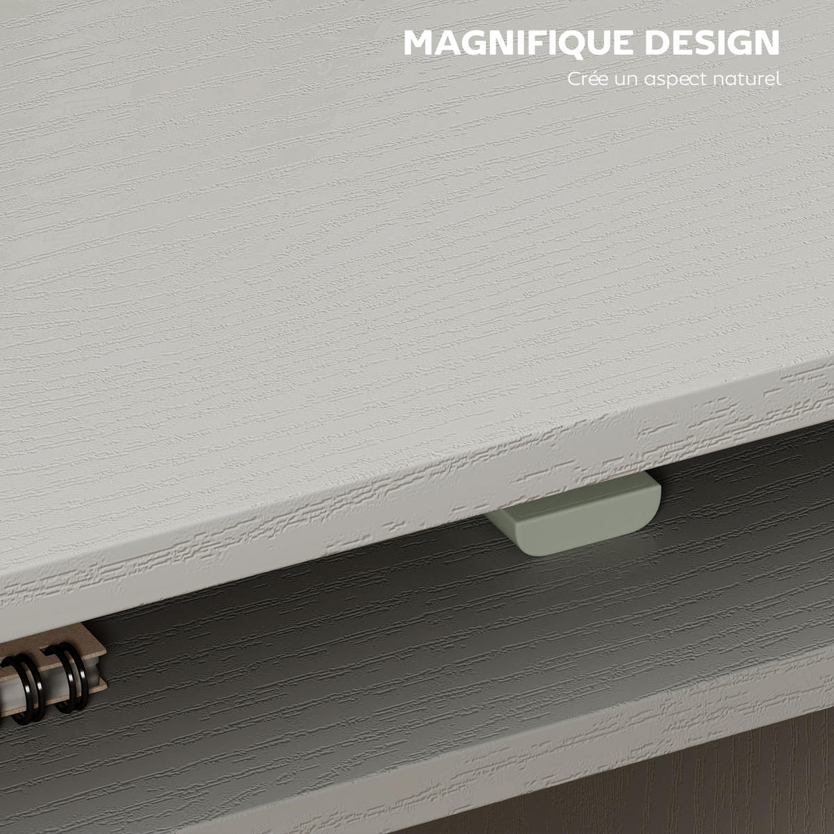 SCHREIBTISCH Grau mit Ablagefach unter der Tischplatte 90/50/74 cm - Grau, Holzwerkstoff (50/90/74cm) - PANGIVO