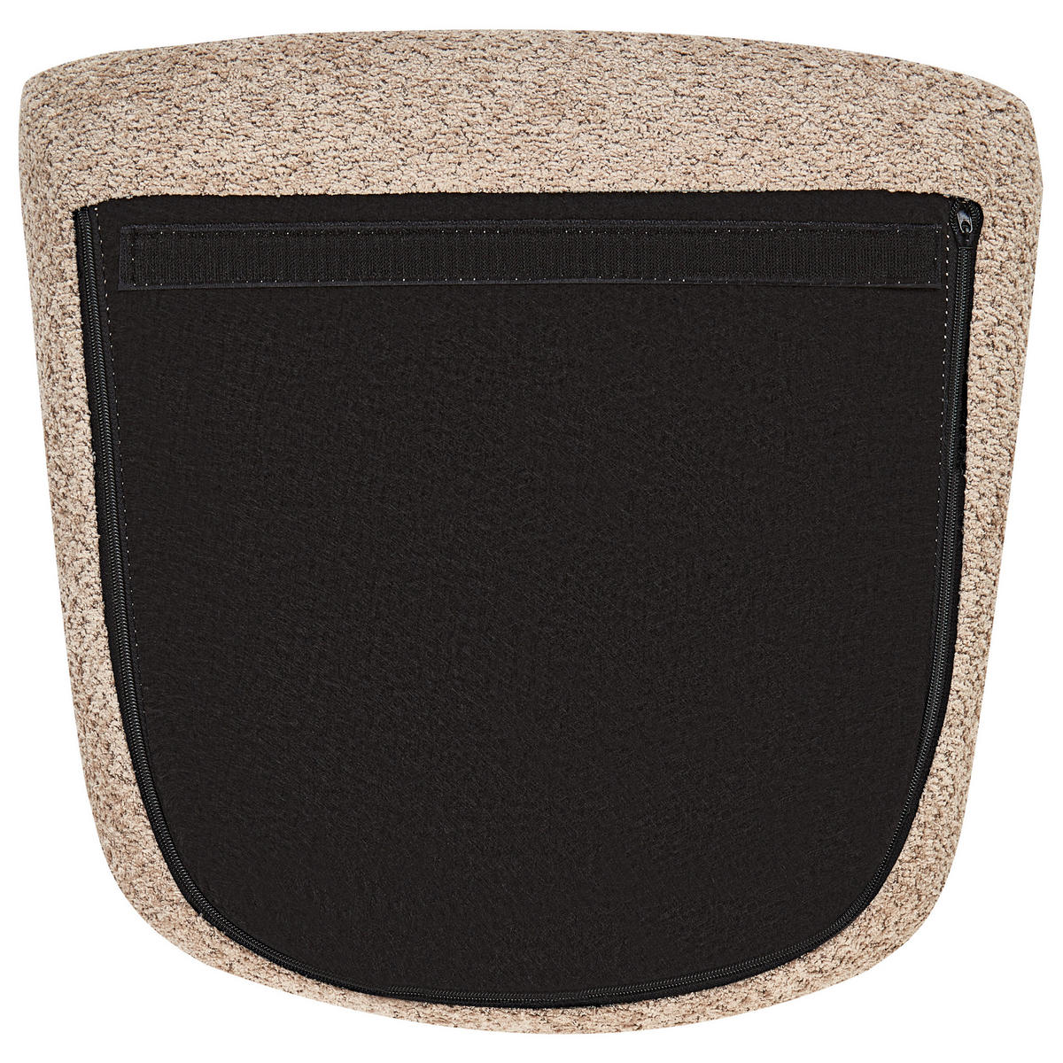 SCHAUKELSESSEL Bouclé Sandbeige Anaset - Beige/Goldfarben, Textil (74/99/99cm) - Beliani