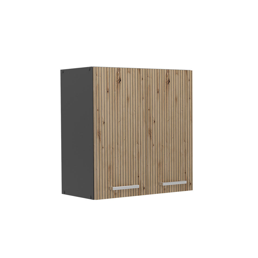 HÄNGESCHRANK R-Line Artisan-Eiche 60 cm - Anthrazit/Eiche Artisan, Holzwerkstoff (60/60/31cm) - Vicco
