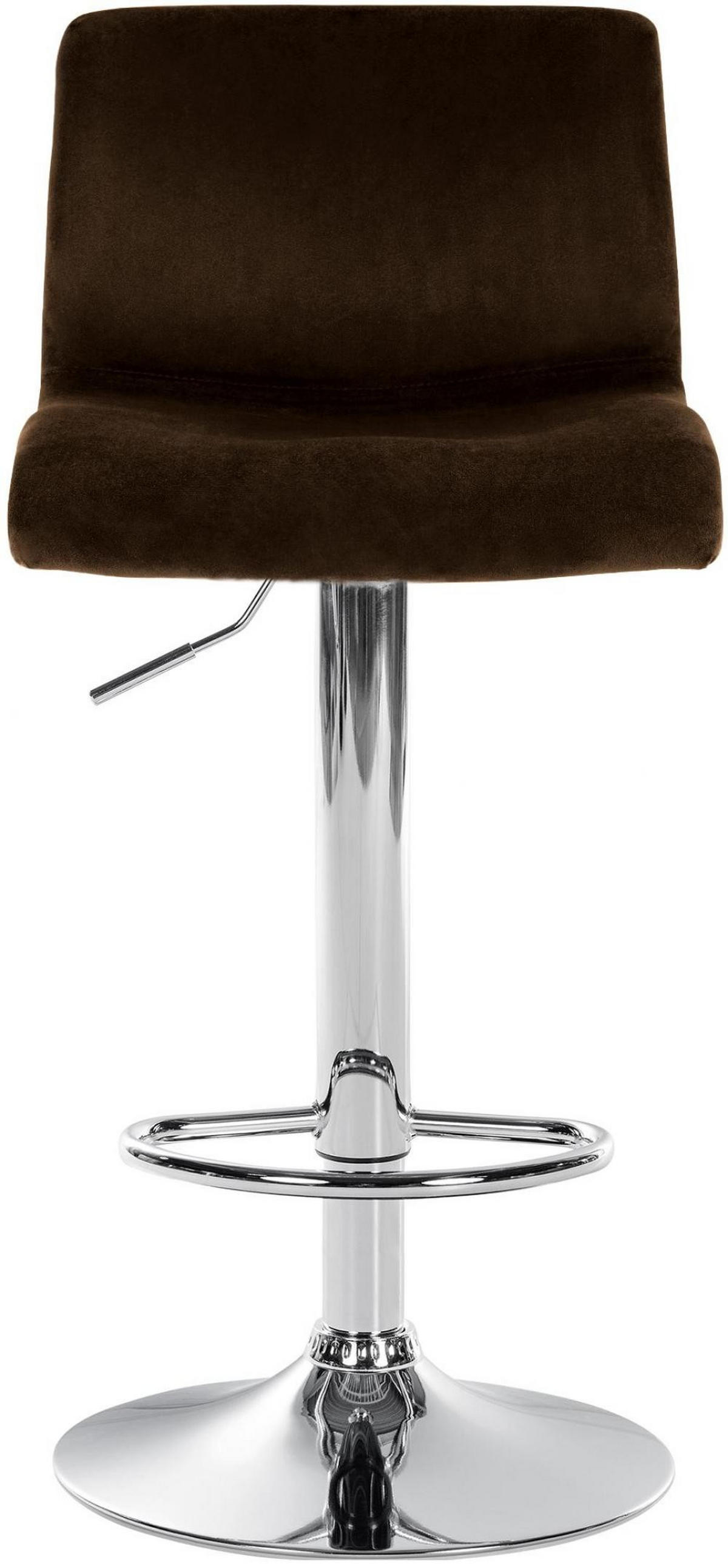 BARHOCKER Samt Braun - Braun, Textil (39/83/36cm) - CLP