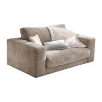 LOVESEAT MADELINE Taupe Cord - Taupe/Schwarz, Kunststoff/Textil (170/86/127cm) - KAWOLA