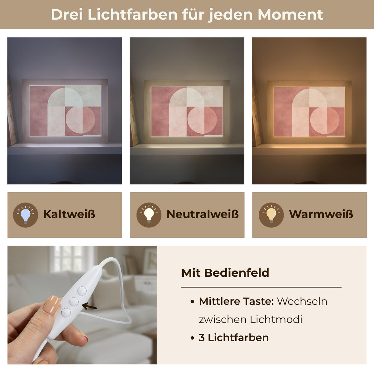 WANDLEUCHTE Figuren - Abstrakt - Rosa 20x15 cm - Altrosa, Holzwerkstoff (20/15/8cm) - OnlyWow