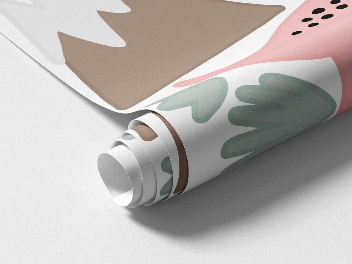 WANDAUFKLEBER 130x208cm - Dinosaurier wilde Vegetation - Multicolor, Kunststoff (130/208/0.1cm) - Wallfluent