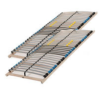 LATTENROST 160x200 cm 28 Latten 7-Zonen Belastbarkeit ca. 130 Kg Schichtholz aus Birke Selbstmontage - Braun, Holz/Holzwerkstoff (160/200cm) - Sleepneo