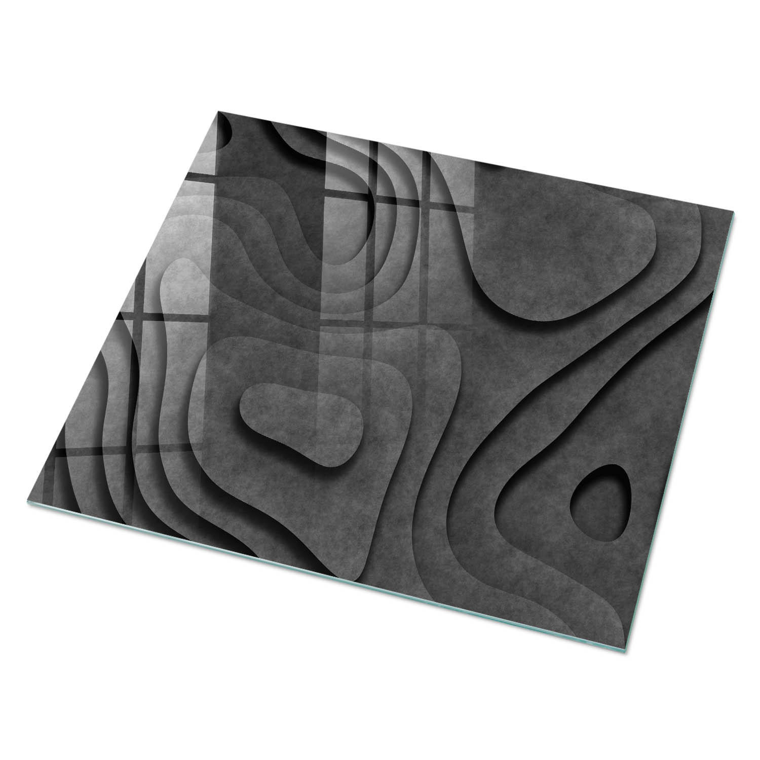 ArtPrintCave Glasplatte Grau 80x60x0.4 cm