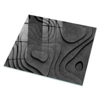 GLASPLATTE 80x60 cm – Graue Wellen - Grau, Glas (0.4/80/60cm) - ArtPrintCave