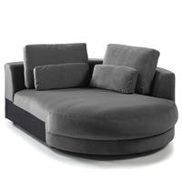 MODULLONGCHAIR - Grau, Textil (129/74/167cm) - home24