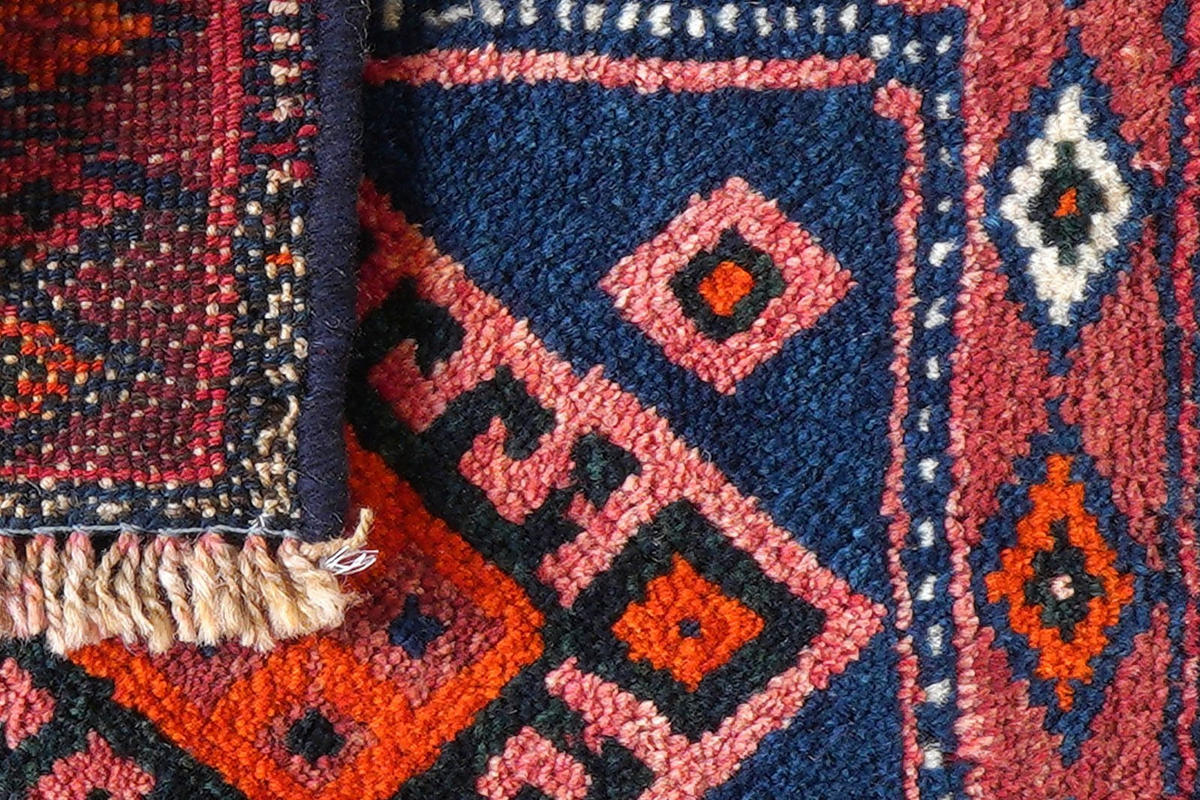 ORIENTTEPPICH handgeknüpft Gashgai Blau 52/45 cm Schurwolle - Blau, Textil (45/52cm) - Looma