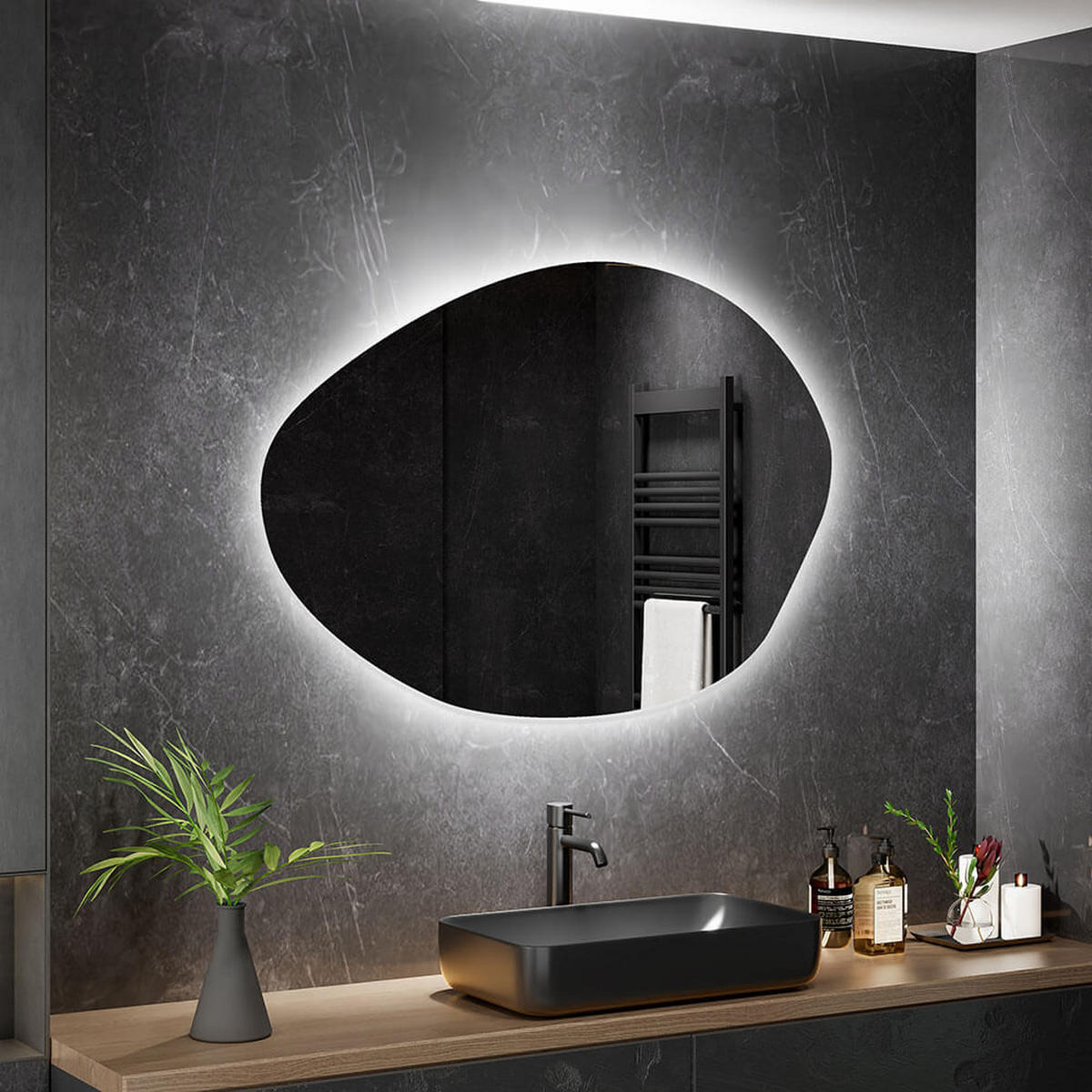 SPIEGEL MAY - 60 x 80 cm - Silberfarben, Glas (60/80/3.6cm) - Home Deluxe