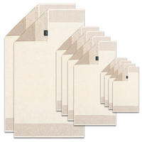 HANDTUCH Set 10-teilig 100% Baumwolle - Beige, Naturmaterialien (200/135cm) - Cawoe