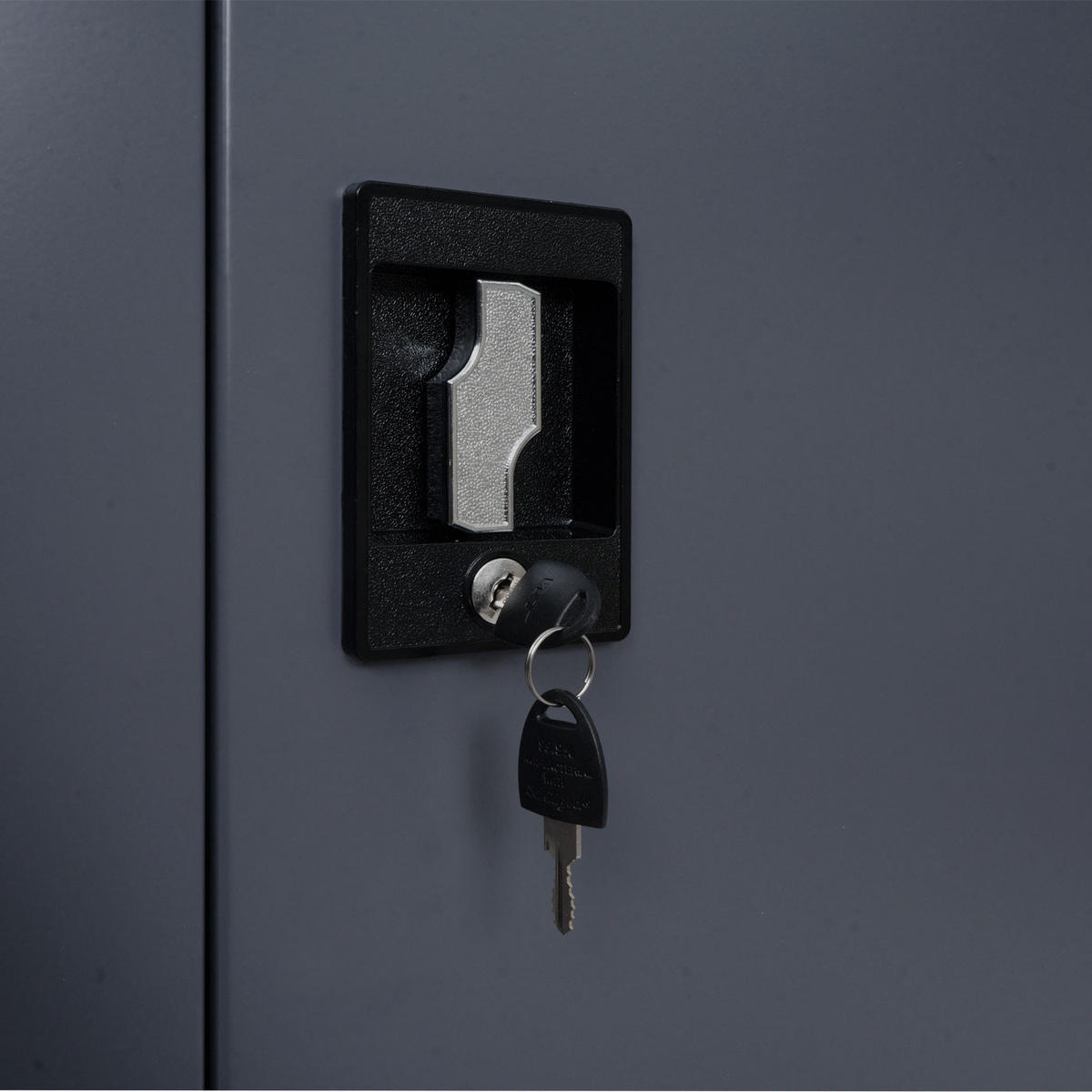 AKTENSCHRANK rollbar HxBxT 98x80x40cm 2 Türen abschließbar Stahl Dunkelgrau - Dunkelgrau, Metall (80/98/40cm) - PROREGAL